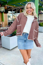 Load image into Gallery viewer, Old Rose Quilted Metal Button Pocket Jacket