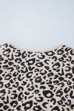 Load image into Gallery viewer, Khaki Leopard Print Patch Pockets Binding Tape Long Sleeve Regular Fit Jacket