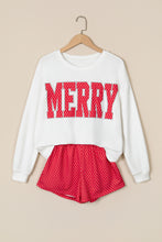 Load image into Gallery viewer, Red Plaid MERRY Holiday Long Sleeve Top and Shorts Set