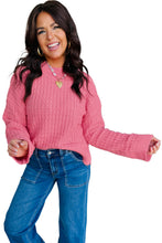 Load image into Gallery viewer, Peach Blossom Drop Shoulder Long Sleeve Knit Regular Fit Sweater