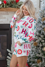 Load image into Gallery viewer, White Ho Ho Ho Christmas Fashion Print 2pcs Lounge Short Set