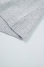 Load image into Gallery viewer, Gray Geometric Detail Round Neck Winter Sweater