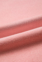 Load image into Gallery viewer, Gossamer Pink Drop Shoulder Round Neck Towel Embroidery Slogan Pullover Sweater
