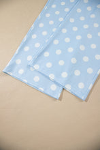 Load image into Gallery viewer, Pink Polka Dot Contrast Trim Long Sleeve Top Drawstring Shift Pants Set