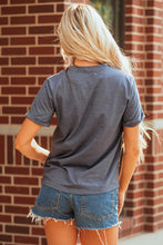 Load image into Gallery viewer, Gray Sequined Game Day Casual Tee