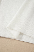 Load image into Gallery viewer, White Lace Trim Neck Cuff Patchwork Long Sleeve Pullover Sweater