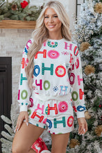 Load image into Gallery viewer, White Ho Ho Ho Christmas Fashion Print 2pcs Lounge Short Set