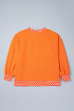 Load image into Gallery viewer, Tomato Red Casual Polka Dot Patchwork Letter Graphic Plus Size Sweatshirt