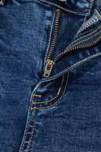 Load image into Gallery viewer, Sail Blue Acid Wash Pocket Detail Flare Jeans