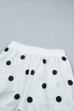 Load image into Gallery viewer, Red Polka Dot Raw Hem Relaxed Pullover Loose Skort Two Piece Set