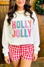 Load image into Gallery viewer, White Christmas Slogan Round Neck Long Sleeve Sweatshirt