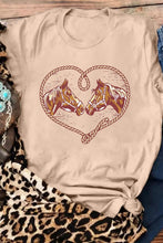 Load image into Gallery viewer, Khaki Rodeo Horse Graphic Western Cowgirl Fashion T Shirt