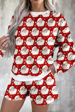 Load image into Gallery viewer, White Ho Ho Ho Christmas Fashion Print 2pcs Lounge Short Set