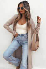 Load image into Gallery viewer, Dirty blue Solid Color Long Sleeve Casual Tunic Shift Cardigan