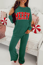 Load image into Gallery viewer, Racing Red MERRY Corded Long Sleeve Top and Pockets Pants Set