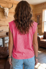 Load image into Gallery viewer, Bonbon Toner Washed Wild West Whiskey Print Sleeveless Muscle Top