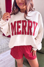 Load image into Gallery viewer, Red Plaid MERRY Holiday Long Sleeve Top and Shorts Set