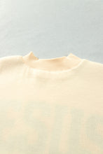 Load image into Gallery viewer, Yellow Jesus Slogan Stand Neck Long Sleeve Oversized Tunic Plus Size Sweatshirt