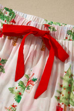 Load image into Gallery viewer, Pink Abstract Christmas Print Long Sleeve Two Piece Shift Lounge Set