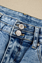 Load image into Gallery viewer, Sail Blue Acid Wash Pocket Detail Flare Jeans
