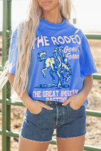 Load image into Gallery viewer, Sky Blue Rodeo Forever Western Graphic Tee
