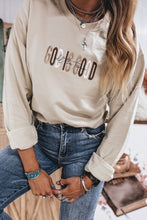 Load image into Gallery viewer, Jet Stream GOD IS GOOD Western Embroidered Letter Crewneck Pullover Sweatshirt