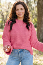 Load image into Gallery viewer, Peach Blossom Drop Shoulder Long Sleeve Knit Regular Fit Sweater