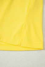 Load image into Gallery viewer, Turquoise Solid Color V Neck Short Puff Sleeve Blouse