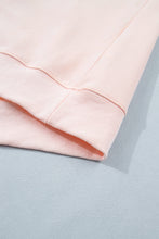 Load image into Gallery viewer, Light Pink BLESSED Embroidered Trim Patch Graphic Plus Size Mock Neck Sweatshirt
