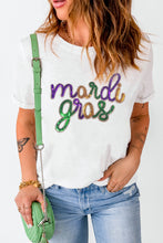 Load image into Gallery viewer, Wisteria Sequin mardi gras Graphic T Shirt