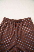 Load image into Gallery viewer, Red Polka Dot Drawstring Wide Leg Long Sleeve Top Pant Set