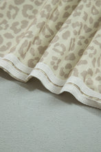 Load image into Gallery viewer, Pink Leopard Print Varsity Striped Detail 3/4 Sleeve Top Shift Pant Set