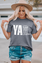 Load image into Gallery viewer, Gray YALL Western Boots Printed Tee