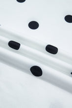 Load image into Gallery viewer, Red Polka Dot Raw Hem Relaxed Pullover Loose Skort Two Piece Set