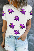 Load image into Gallery viewer, White Sequin Balloon Puppy Graphic Mardi Gras Tee