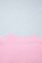 Load image into Gallery viewer, Pink Plaid Sleeve Colorblock Loose Tunic Sweatshirt