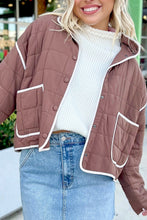 Load image into Gallery viewer, Old Rose Quilted Metal Button Pocket Jacket