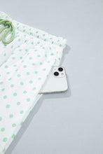 Load image into Gallery viewer, Khaki Polka Dot Patchwork Colorblock Long Sleeve Casual Two Piece Pants Set