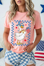 Load image into Gallery viewer, Pink America Goose 4th Of July Patriotic Flag Graphic T Shirt