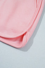 Load image into Gallery viewer, Light Pink High Neck Exposed Seam Drop Shoulder Baggy Pullover Short Set