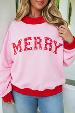 Load image into Gallery viewer, Grapefruit Orange Contrast Polka Dot Slogan Graphic Color Block Mock Neck Plus Sweatshirt