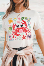 Load image into Gallery viewer, White Summer Vacation Crab Graphic Tee