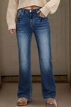 Load image into Gallery viewer, Myosotis Acid Washed Straight Leg Full Length Casual Jeans
