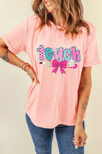 Load image into Gallery viewer, Pink Preppy Retro Checkered Coquette Teach Graphic T-Shirt