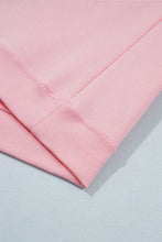 Load image into Gallery viewer, Light Pink High Neck Exposed Seam Drop Shoulder Baggy Pullover Short Set