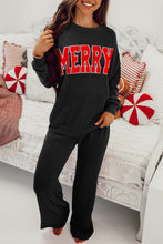 Load image into Gallery viewer, Racing Red MERRY Corded Long Sleeve Top and Pockets Pants Set