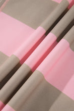 Load image into Gallery viewer, Pink Stripe Striped Colorblock Patch Pocket Split Hem Oversized Long Sleeve Sweatshirt