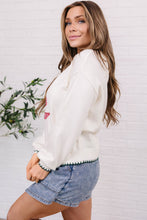 Load image into Gallery viewer, Beige Stitched Detail Christmas Tree Holiday Casual Sweater