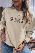Load image into Gallery viewer, Jet Stream GOD IS GOOD Western Embroidered Letter Crewneck Pullover Sweatshirt