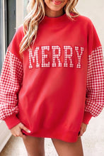 Load image into Gallery viewer, Evergreen Gingham Plaid Oversized Pullover Sweatshirt